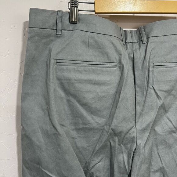 Gap 16 Gray Outseam Stripe Stretch True Straight Dress Pants - Picture 5 of 6